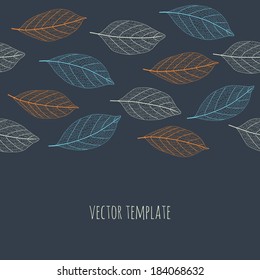 Colorful leaves abstract background. EPS 10. No transparency. No gradients.
