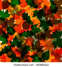 Colorful  leaves in an abstract form. Vector background. Eps 10