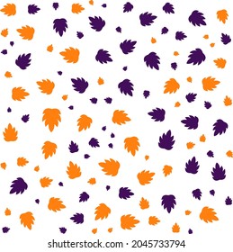 Colorful leaves background. Abstract pattern background. Colorful wrapping paper. Halloween pattern.