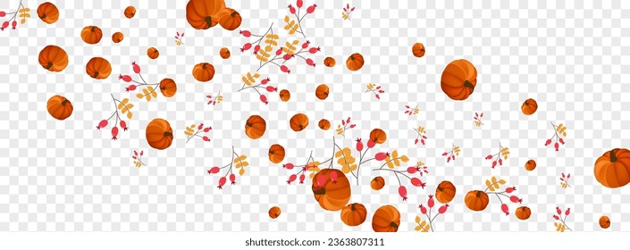 Vector transparente de fondo de hojas coloridas. Borde abstracto amarillo. Tarjeta de arce de hoja naranja. Planta vibrante. Marco Decorativo.
