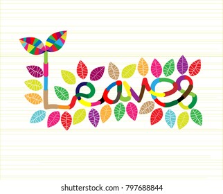 Colorful leaves banner design.