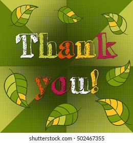 Colorful  leaves decorated background. Elegant greeting card design with space for your wishes. Vector illustration for Happy Thanksgiving Day celebration.