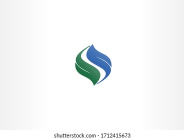 Colorful leaves design concept for eco logo symbol icon