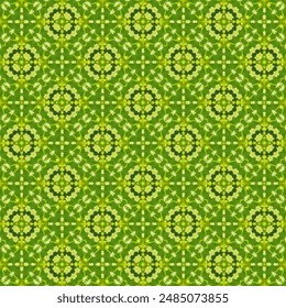 Colorful leaves, green with white edges. They are arranged in a round shape to form a connected bouquet. Features a green background that makes you feel relaxed and comfortable.