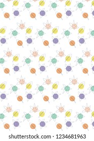 colorful leaves pattern. nature vector background