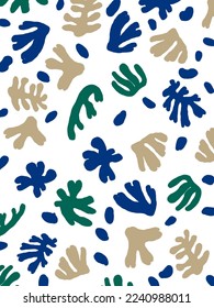 Colorful leaves patterns on white background vector, illustrations for wallpaper, templates, phone case pillow designs, art prints, etc