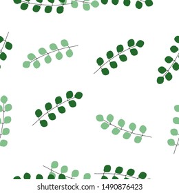 Colorful Leaves Seamless Pattern Background Botanical Wallpaper