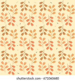 Colorful leaves seamless pattern design for wallpaper.vector