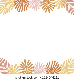 colorful leaves square background vector good for social media marketing material. spring summer vector illustration.