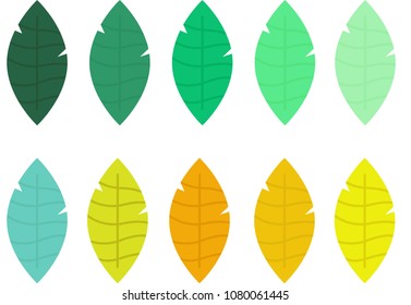Colorful leaves for vector