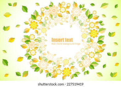 Colorful leaves vector background - Creative illustration eps10