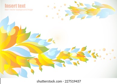 Colorful leaves vector background - Creative illustration eps10