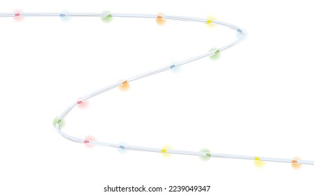 Colorful led New year's bulb lights. vector