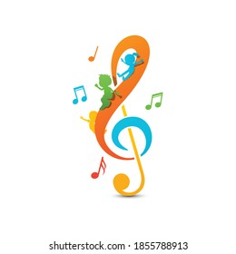 Colorful left wrench and kids. Vector design