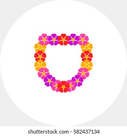 Colorful lei vector icon