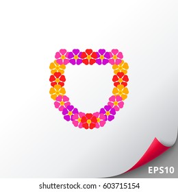 Colorful lei vector icon