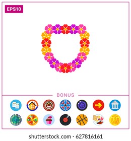 Colorful lei vector icon