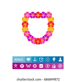 Colorful lei vector icon