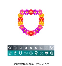 Colorful lei vector icon