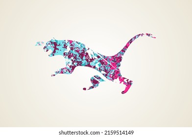 Colorful Leopard Attack Logo Design