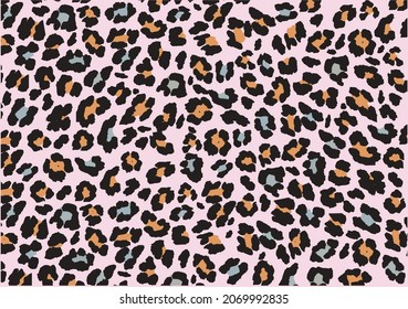 colorful leopard design vector art hand drawn