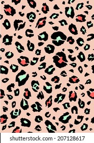 Colorful leopard pattern