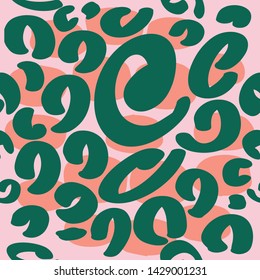 Colorful leopard pattern design. Seamless Leopard print pattern design, vector illustration background. Fur animal skin design illustration for  fashion, textile, print