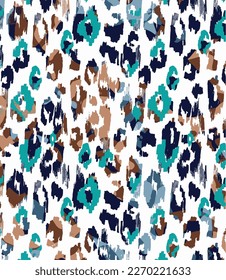 Colorful leopard pattern design textile fabric print