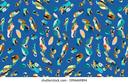colorful leopard pattern, seamless continued watercolor leopard pattern