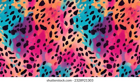 colorful leopard pattern texture, colorful Camouflage leopard vector, leopard fur texture or abstract pattern are designed for use in textile, wallpaper,fabric,clothing,Batik, background, Embroidery