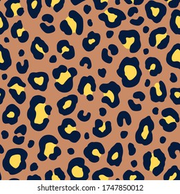 Colorful leopard seamless pattern. Fashion stylish vector texture.