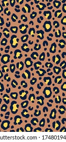 Colorful leopard seamless pattern. Fashion stylish vector texture.