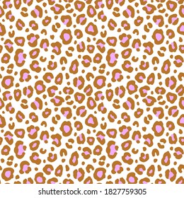 Colorful leopard seamless pattern. Fashion stylish vector texture.