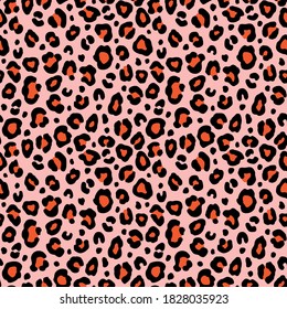 Colorful leopard seamless pattern. Fashion stylish vector texture.