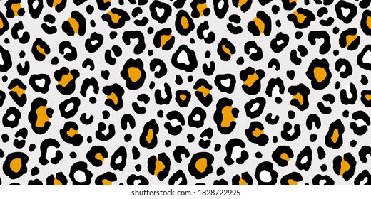 Colorful leopard seamless pattern. Fashion stylish vector texture.