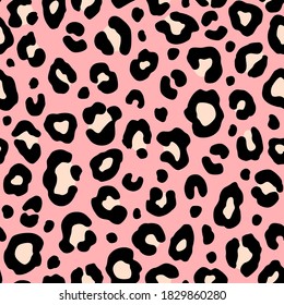 Colorful leopard seamless pattern. Fashion stylish vector texture.