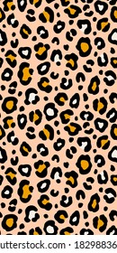 Colorful leopard seamless pattern. Fashion stylish vector texture.