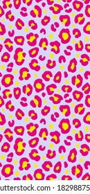 Colorful leopard seamless pattern. Fashion stylish vector texture.