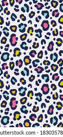 Colorful leopard seamless pattern. Fashion stylish vector texture.