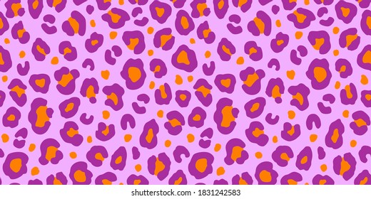 Colorful leopard seamless pattern. Fashion stylish vector texture.
