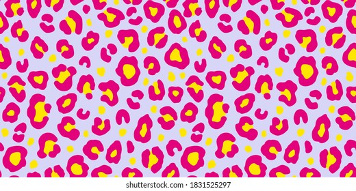 Colorful leopard seamless pattern. Fashion stylish vector texture.