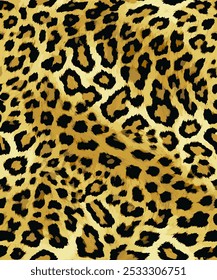 bunter Leopardenmuster-Vektor. Nahtloses Tierhautmuster. Leoparden-Tarntier. Leopardenmuster Textil Design Aquarell Tier Safari Design Kunst.