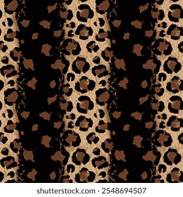 Vector colorido del patrón de la textura de la piel del leopardo. Patrón de piel de animal sin costuras. Animal de camuflaje de leopardo. Patrón de leopardo diseño textil acuarela animal safari diseño arte.