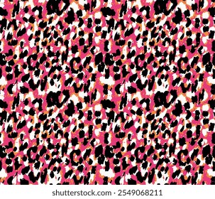 colorful Leopard Skin Texture Pattern Vector. Seamless Animal Skin Pattern. Leopard Camouflage animal. Leopard pattern textile design watercolor animal safari design art.