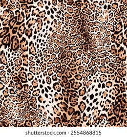 colorful Leopard Skin Texture Pattern Vector. Seamless Animal Skin Pattern. Leopard Camouflage animal. Leopard pattern textile design watercolor animal safari design art.