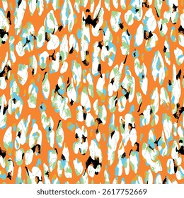colorful Leopard Skin Texture Pattern Vector. Seamless Animal Skin Pattern. Leopard Camouflage animal. Leopard pattern textile design watercolor animal safari design art.
