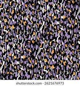 colorful Leopard Skin Texture Pattern Vector. Seamless Animal Skin Pattern. Leopard Camouflage animal. Leopard pattern textile design watercolor animal safari design art.