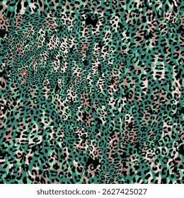 Vector colorido del patrón de la textura de la piel del leopardo. Patrón de piel de animal sin costuras. Animal de camuflaje de leopardo. Patrón de leopardo diseño textil acuarela animal safari diseño arte.