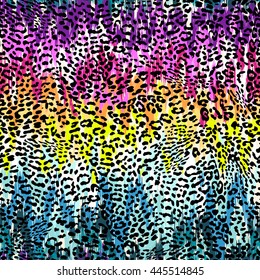 colorful leopard spots ~ seamless background