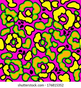 Colorful leopard texture pattern. Vector background